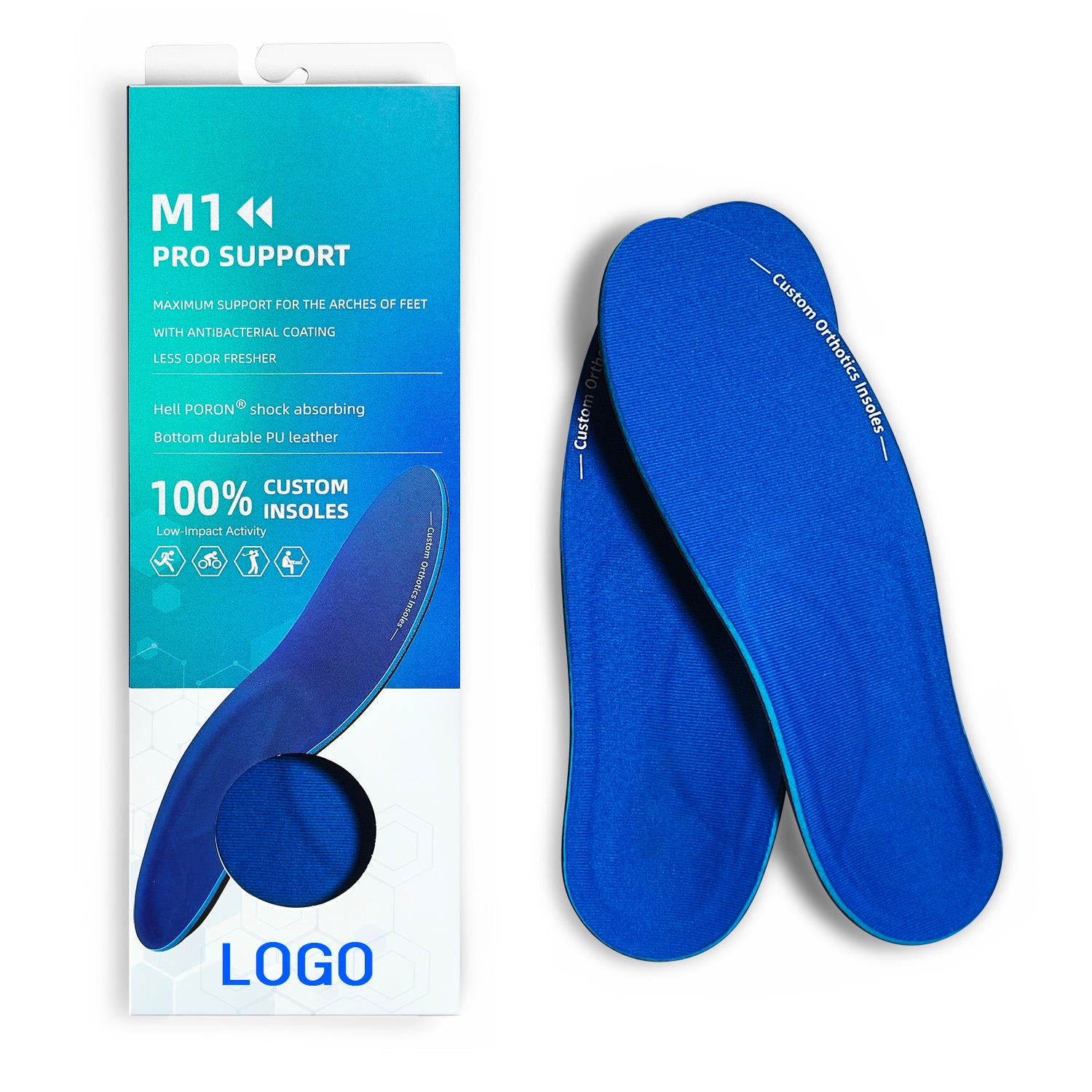 Heat Moldable Custom Orthotic Insoles for Flat Feet